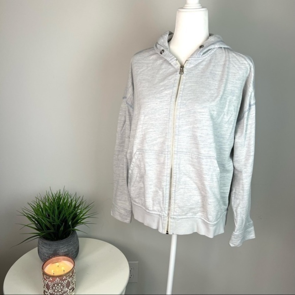 ATM blue tint hooded zip up size medium sweater hoodie